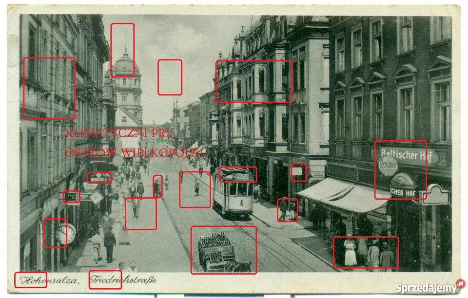 Pocztówka Hohensalza Friedrichstrasse Inowrocław Ostrów Wielkopolski