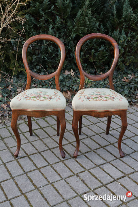 Para krzeseł krzesła Ludwik gobelin do renowacji Meble Dobrzany sprzedam