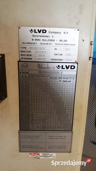 Prasa hydrauliczna marka LVD