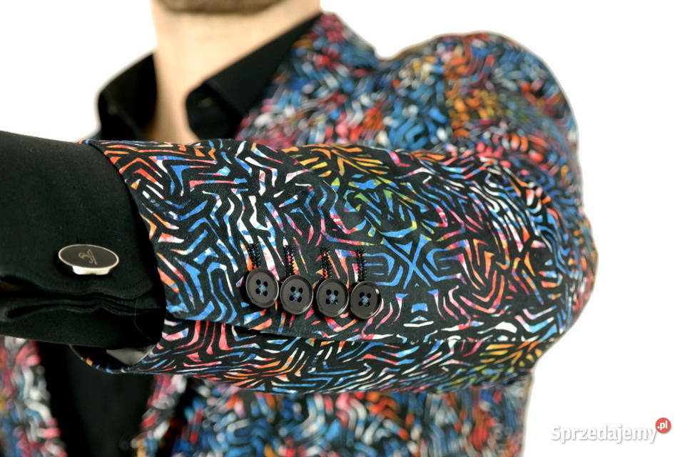 GIOVANNI PERA Marynarka Męska D804 kolorowa Ostrów Wielkopolski