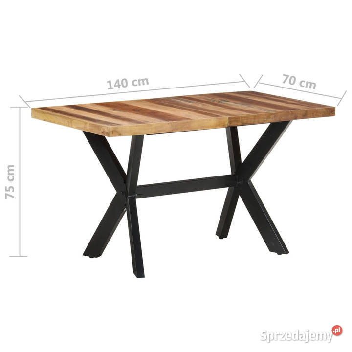 Stół jadalniany 140x70x75 drewno z miodowym