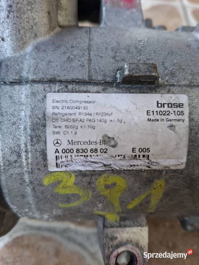 Uszkodzony Kompresor klimatyzacji Mercedes w 206 diesel mazowieckie Siedlce