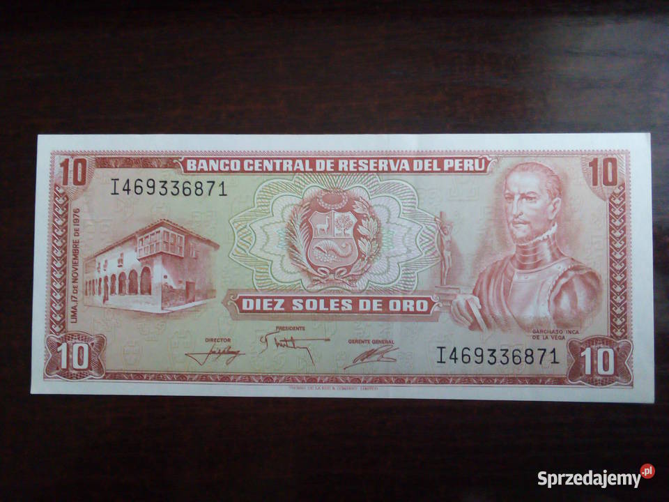 Banknot 10 soles Peru Pozostałe Płońsk sprzedam