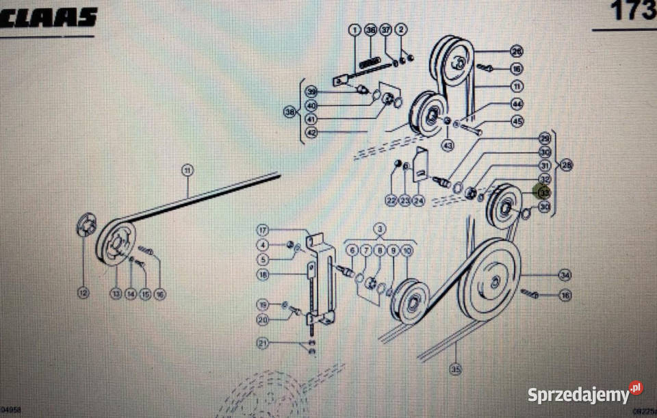 Rolka napinacza Claas Mega 370340 katalogowy 000