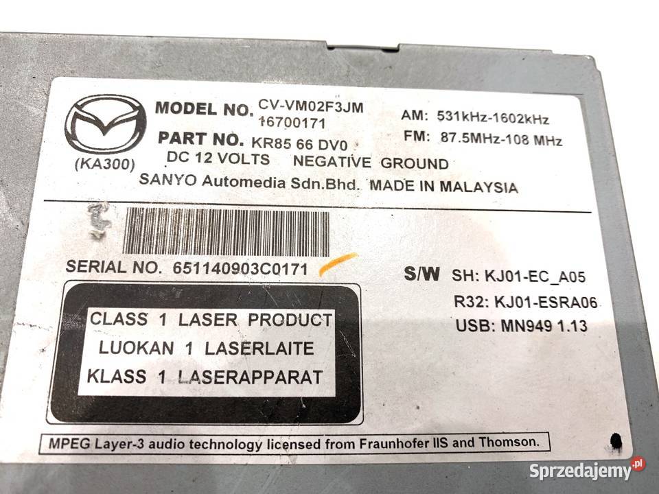 RADIO NAWIGACJA MAZDA CX5 CVVM02F3JM 1117