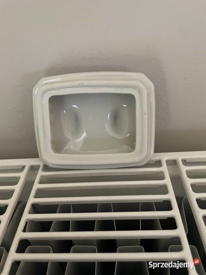Lubiana pokrywka pojemnika kuchennego PRL Pruszcz Gdański