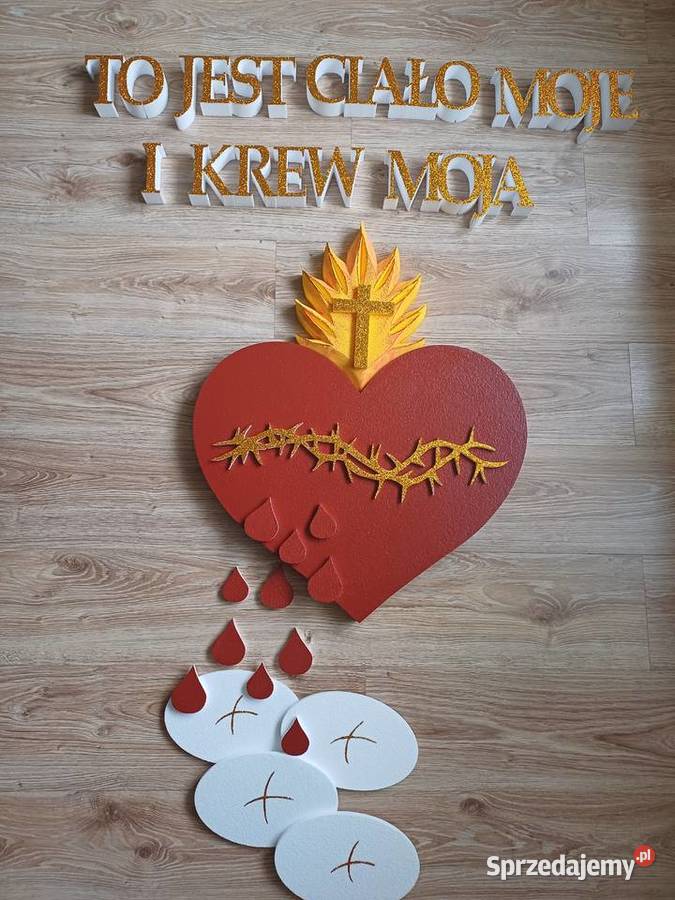 Serce z cierniem płomień napis dekoracja ołtarz Dom i Ogród Dobrzyca