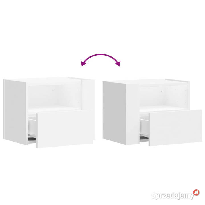 Wisząca szafka nocna biała 45x30x35 WM848311 Warszawa