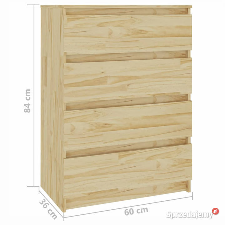 Komoda 60x36x84 lite drewno sosnowe WM808103