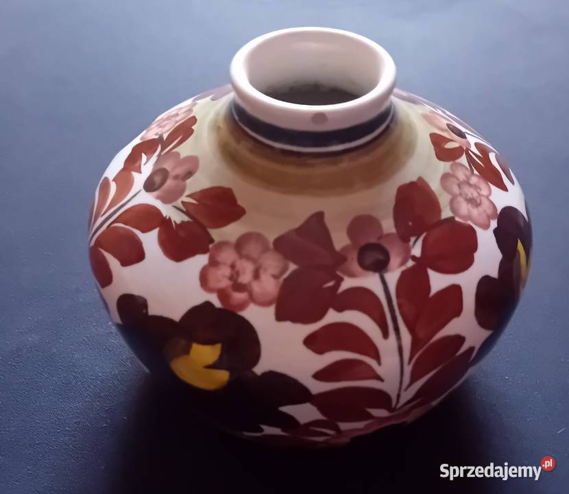 Wazon fajansowy ręcznie malowany ZF Koło Model wielkopolskie Koźminek