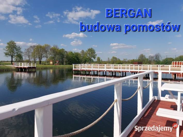 Budowa pomostów kładek ściezka wbijanie pali wielkopolskie Międzychód