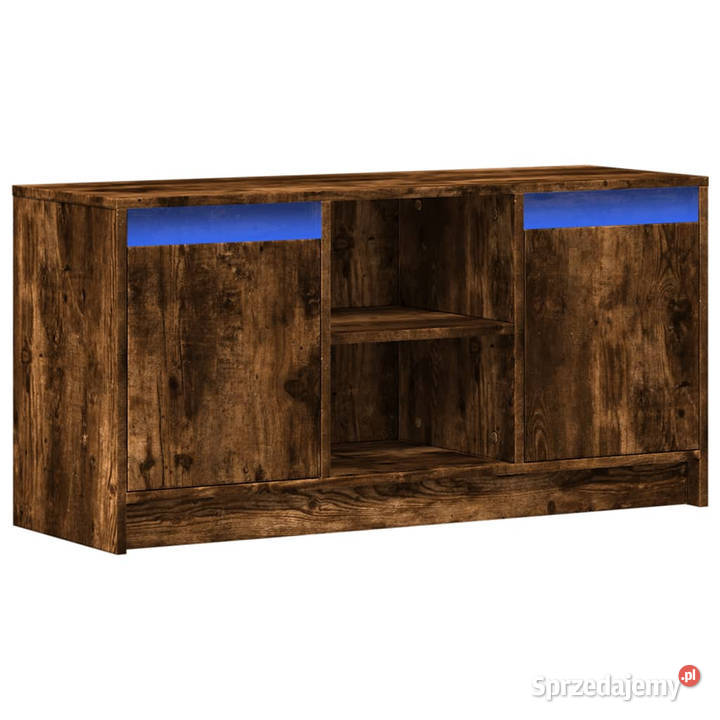 Szafka pod TV z LED przydymiony dąb 100x34x50 mazowieckie Warszawa