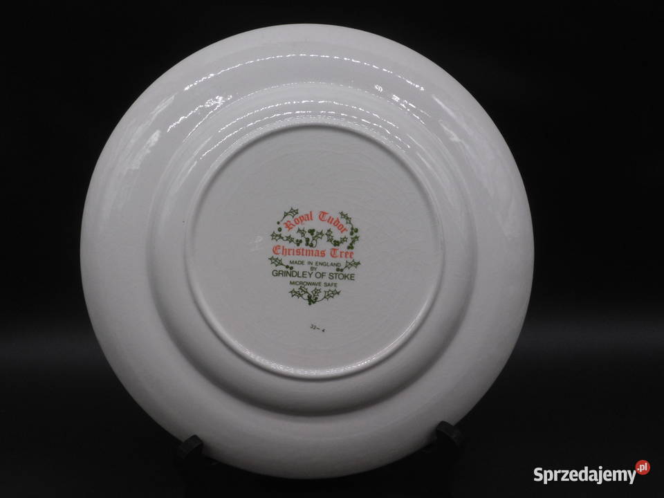 Talerzpatera Royal Tudor Christmas Tree Anglia Porcelana i szkło