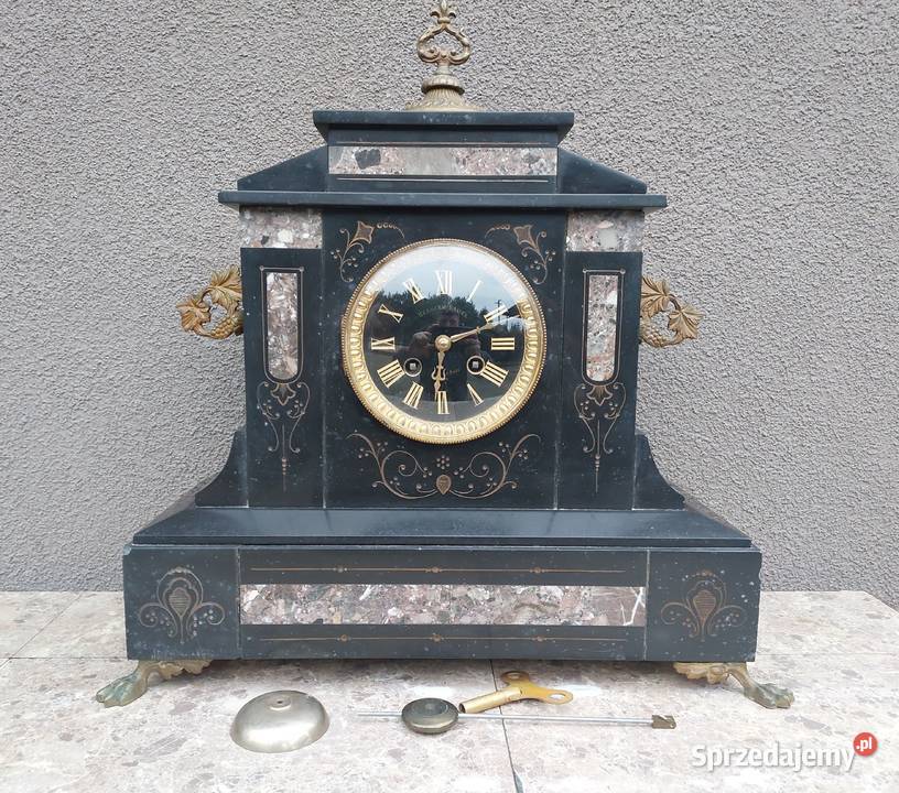 Stary zegar kominkowy francuski V Reclus antyk