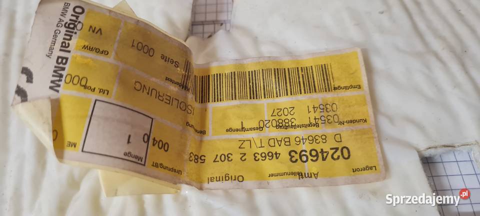 BMW OEM 46 63 2 307 583 osłona termiczna wydechu Warszawa