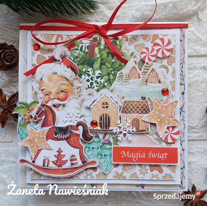 Kartki świąteczne Boże Narodzenie ręcznie Mszana Dolna
