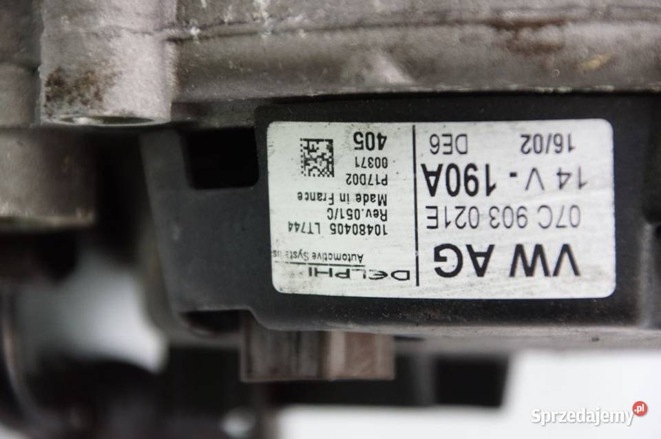 ALTERNATOR VOLKSWAGEN PHAETON 60 W12 07C903021E kujawsko-pomorskie sprzedam