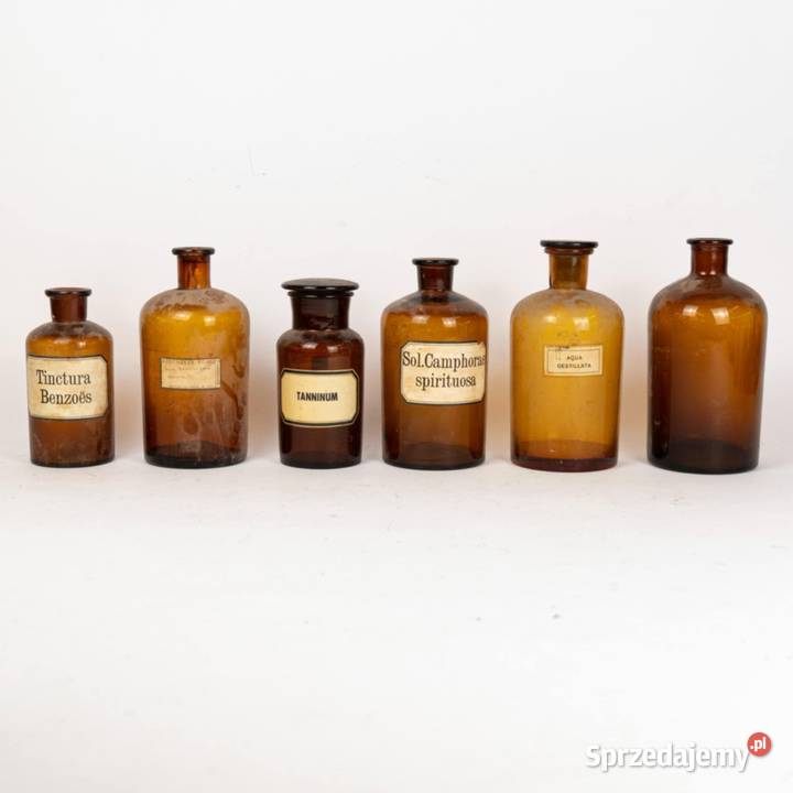 Kolekcja butelek aptecznych opolskie Ścibórz