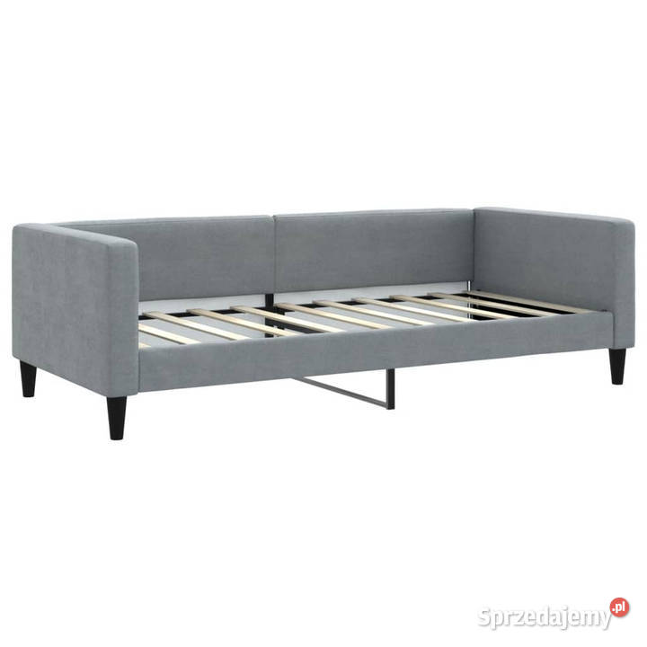 Sofa z materacem jasnoszara tkanina 90x190 100cm Warszawa