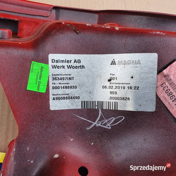MERCEDES ANTOS AROCS ZDERZAK OKULAR A9608804490 części blacharskie lubuskie Bieleń