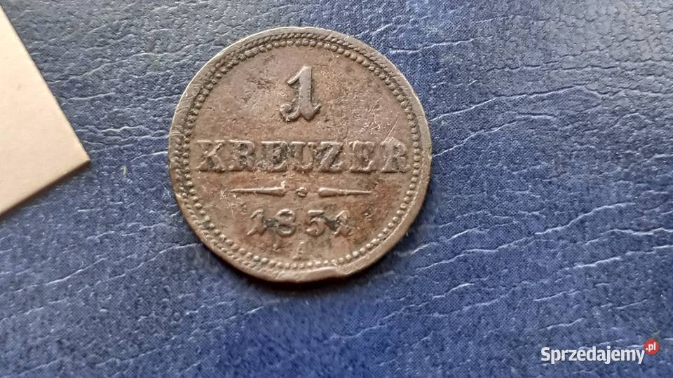 Stare monety 1 krajcar 1851 Austria Lesko