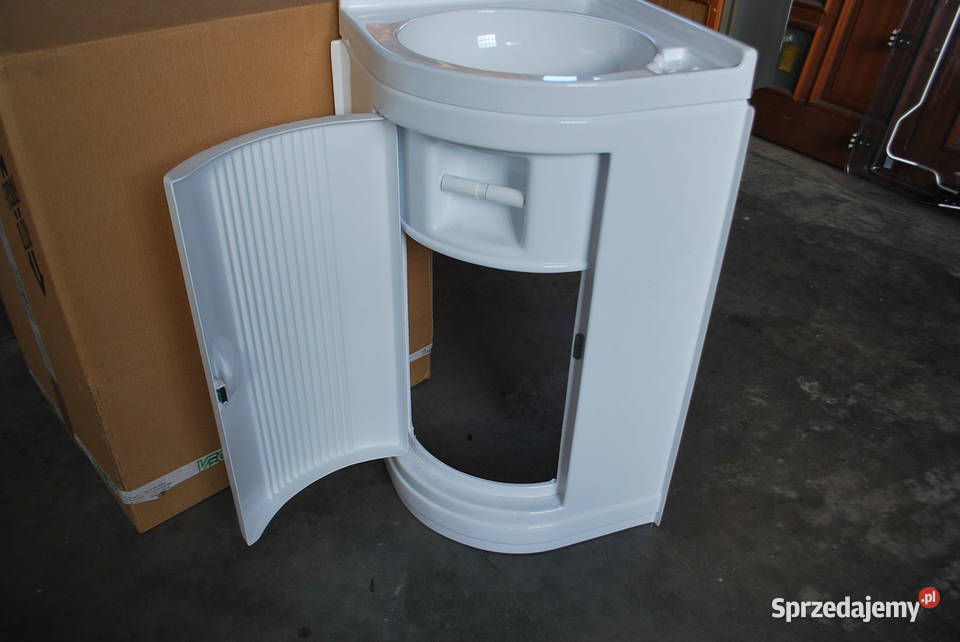 NAROŻNA UMYWALKA Z SZAFKĄ DO KAMPERAPRZYCZEPY Inne pojazdy i łodzie Grzebowilk