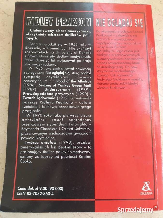 Nie oglądaj się Ridley Pearson Marek Rudnik Bielsko-Biała sprzedam