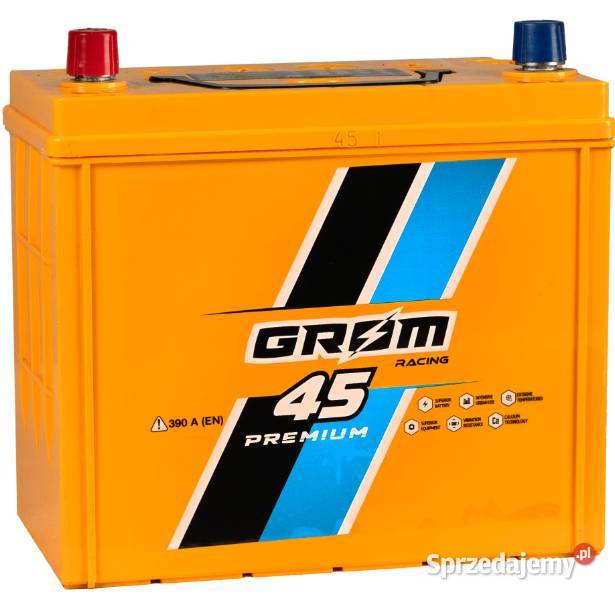 Akumulator Grom Racing 45Ah 390A Japan PRAWY Pruszków