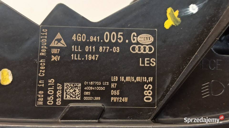 AUDI A6 C7 LAMPA LEWY PRZÓD ANGLIK 4G0941005G osobowe Lampy przednie sprzedam