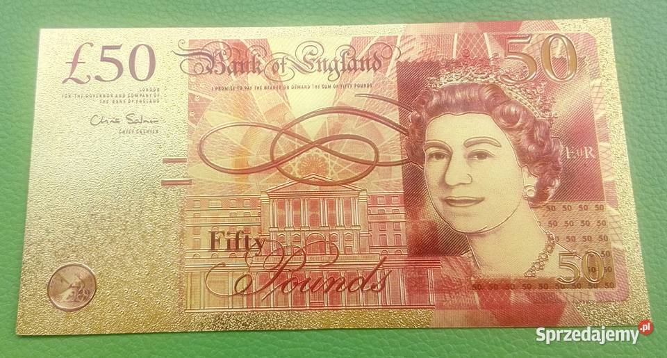 4 x ZŁOTY Banknot FUNT Zestaw Elizabeth Złoto 24 Sosnowiec