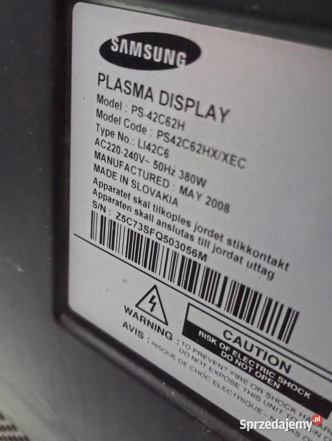 TV Plazma Samsung 42 cale 42cale