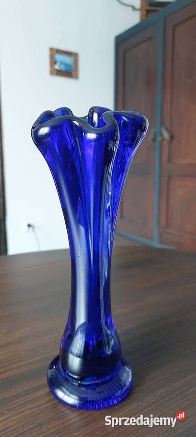 Kobaltowy granatowy wazon vintage Błotno sprzedam