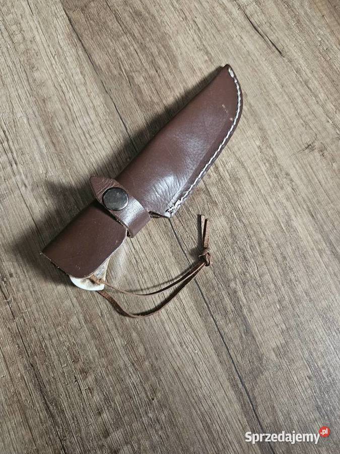 Nóż myśliwski custom z kaburą chwyt na polowanie