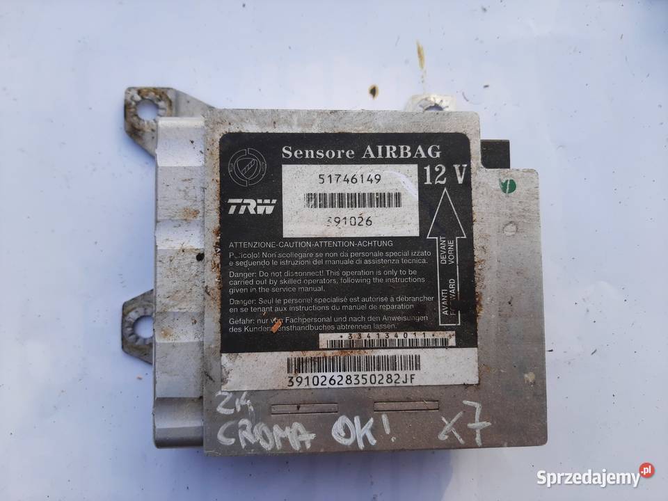 Sensor moduł poduszek Air Bag Fiat Croma II łódzkie Ksawerów