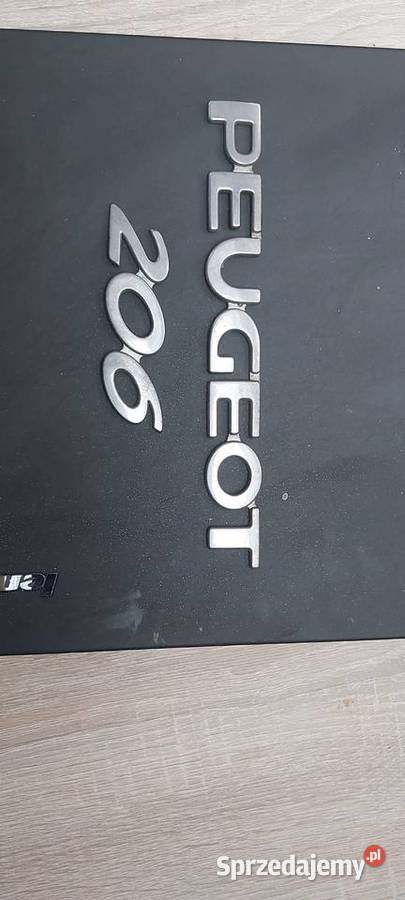 Emblemat napis znaczek komplet PEUGEOT 206 osobowe Szczecin