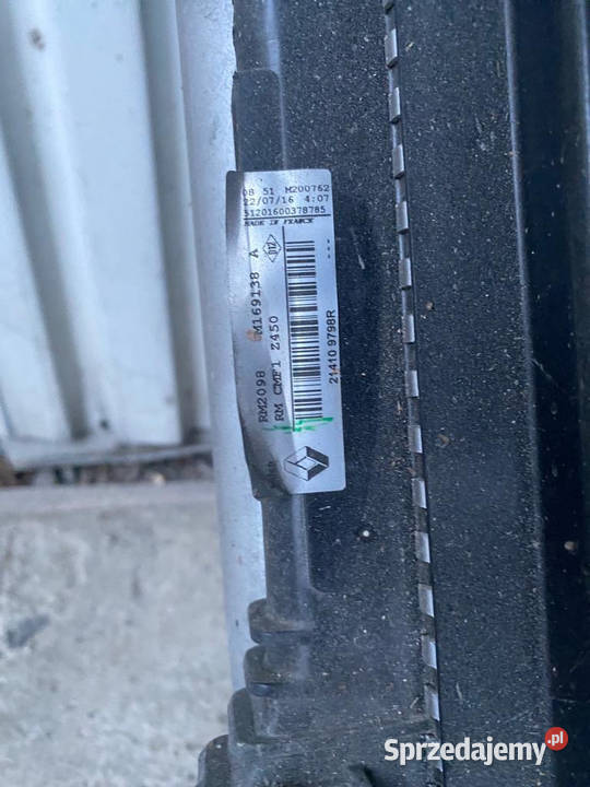 Chłodnice komplet Renault Dacia 214109798R osobowe Układ chłodzenia podkarpackie Krasne