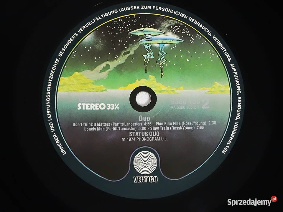 STATUS QUO Quo Winyl 1974 Vertigo 6360 106 Biłgoraj