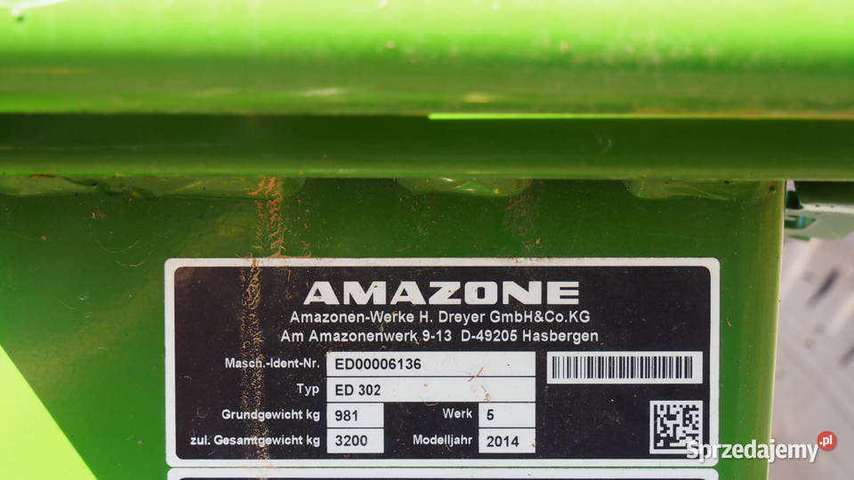 Siewnik Kukurydzy Amazone AD 302 mikroelementy Gościszów