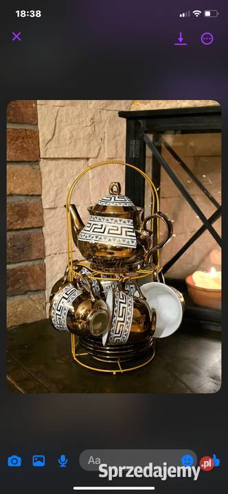 129 Zestaw herbaciany 6 filiżanek ze spodkiem Zabrze