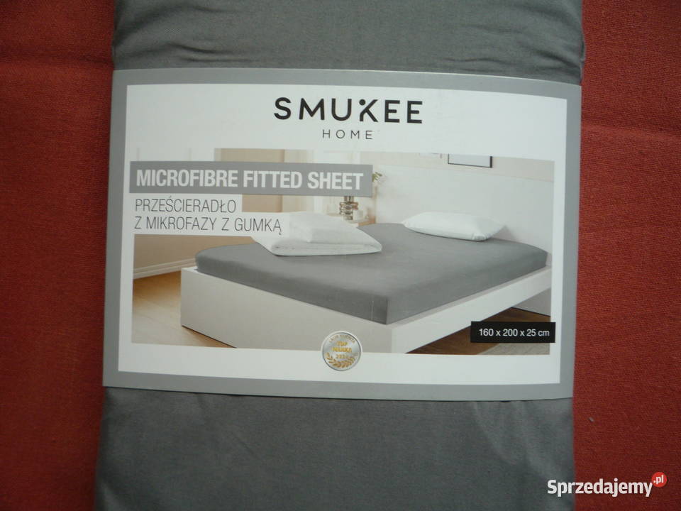 Smukee Szare Mikrofaza Prześcieradło z gumką Szczecin