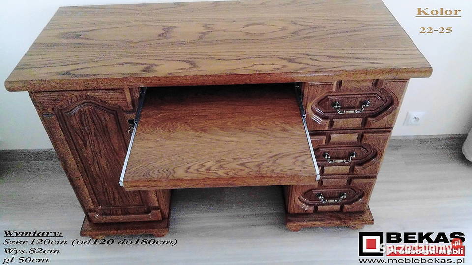 Stylowe Biurko Dębowe Bekas Elementy Litego podlaskie Zambrów sprzedam