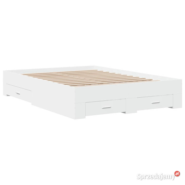 Rama łóżka z szufladami biała 135x190 WM3280405 Warszawa
