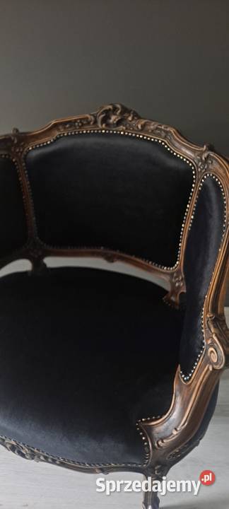 Stylowy frańcuski fotel berżera ludwik 81cm Szczecin
