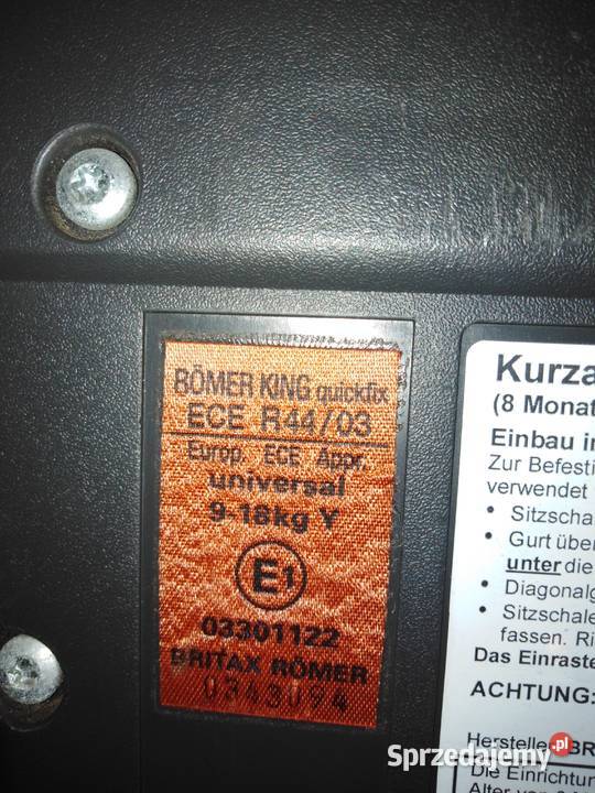 Fotelik samochodowy 918 Romer King Wrocław