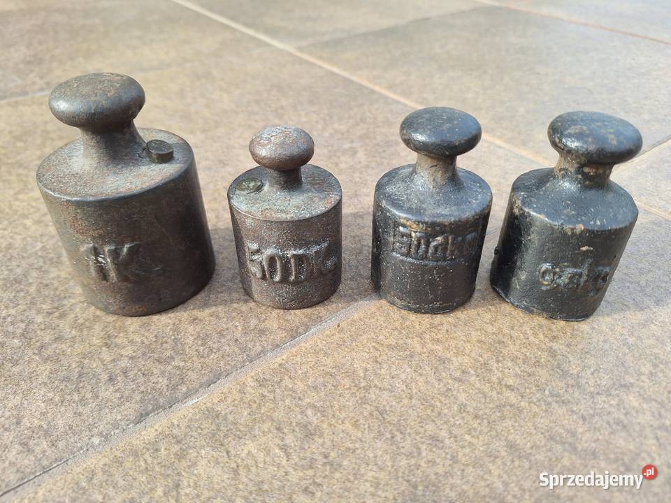 Stare odważniki do wagi ciężarek żeliwny 50dkg 3 pomorskie Gdańsk