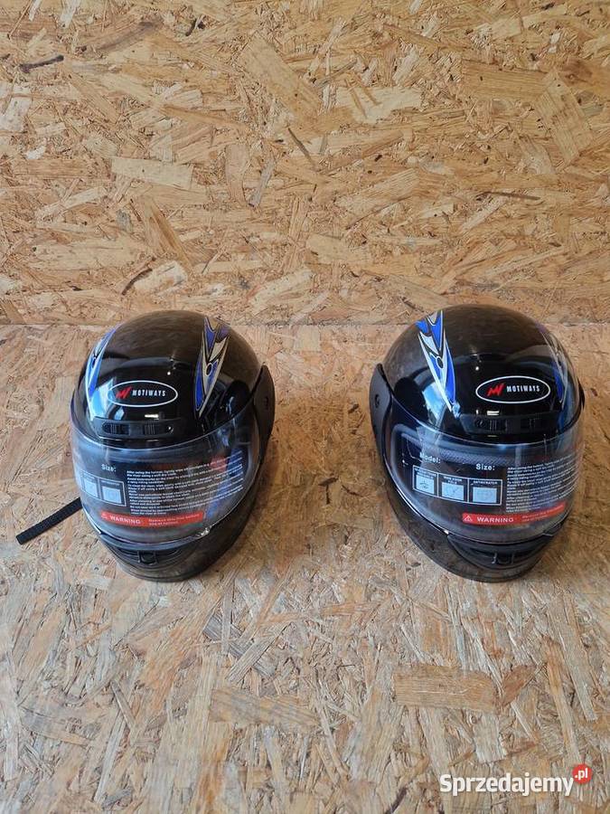 Kask Motocyklowy Motiways Czarny Połysk Uniseks Głogowa