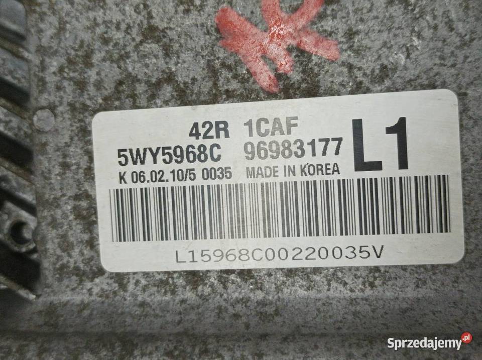 STEROWNIK SILNIKA 96983177 12 B 84 Chevrolet