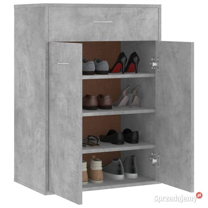 vidaXL Szafka na buty szarość betonu 60x35x84 Na buty Warszawa
