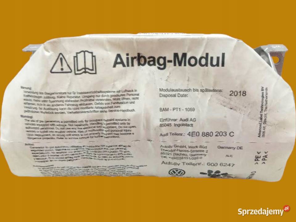 PODUSZKA POWIETRZNA AIRBAG PRAWA PASAŻERA świętokrzyskie