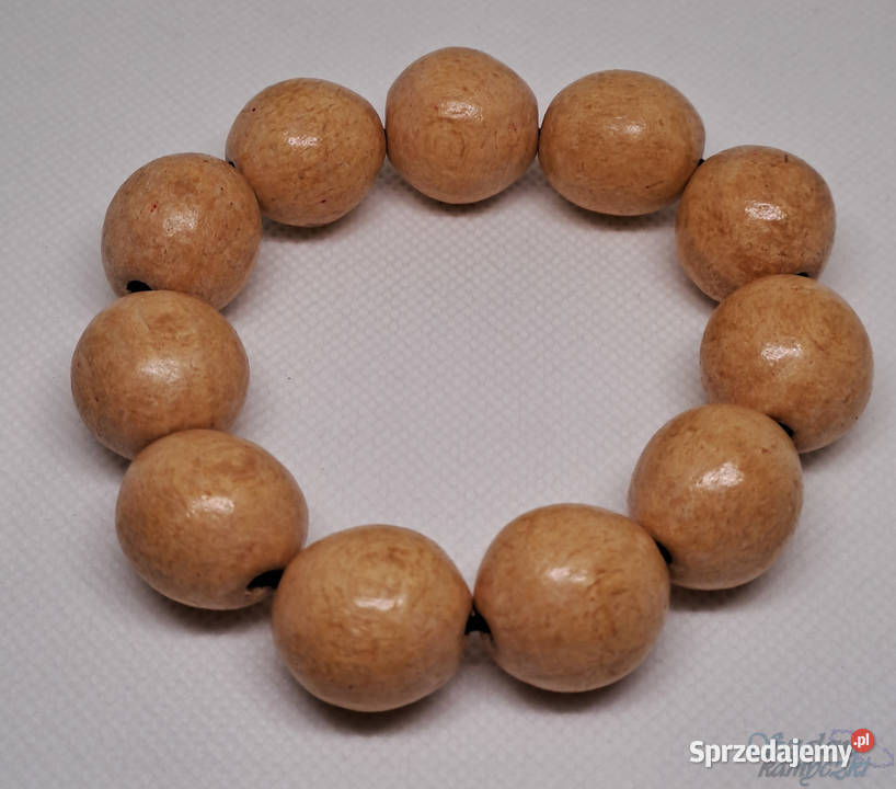 Bransoletka drewniana duże kule